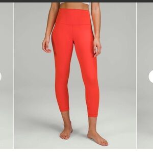 Lululemon Align High-Rise Pant Double Lined  25" size 6 Solar Orange NWOT